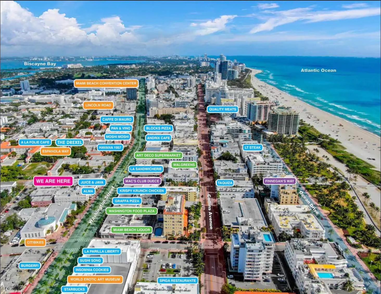 South Beach Steps To Ocean Drive Free Parking & Pet Friendly Маямі-Біч Екстер'єр фото